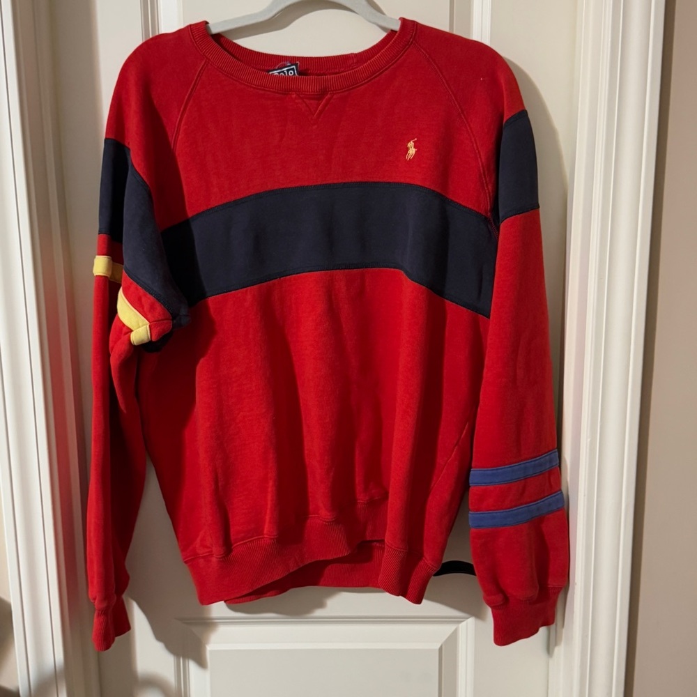 Polo Ralph Lauren Vintage Y2K Crewneck Rugby Sweatshirt